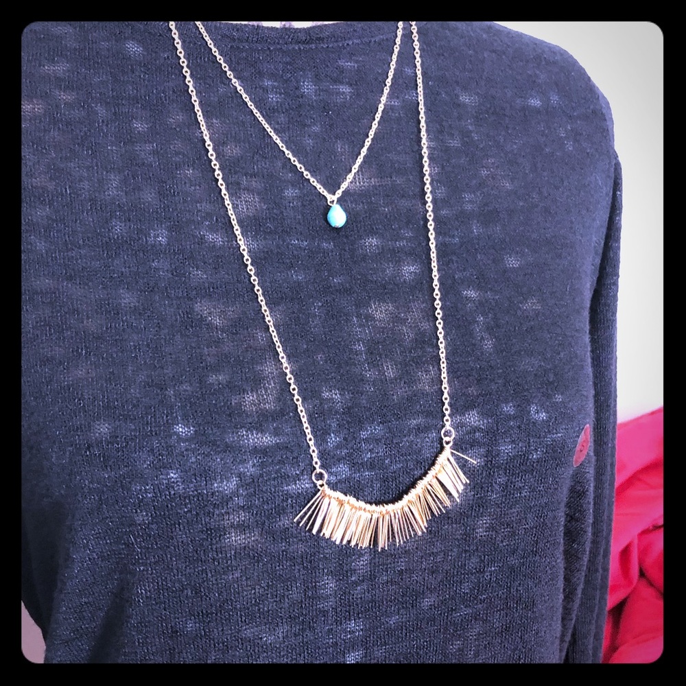 Vera Bradley necklace gold tone double chain